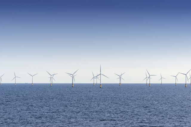 The Thorntonbank wind farm, an offshore wind farm in the North Sea.